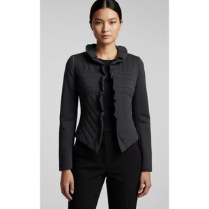 Giorgio Armani Dark Grey Gray Quilted Cashmere Blend Jacket Sz. 0 Sz. XS